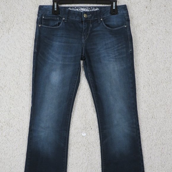 Express* Women's Blue Denim Stella Regular‎ Fit  Low Rise Boot Jeans~ Size 4r - Picture 1 of 10